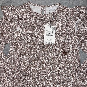 Zara Kids Floral Brown Top